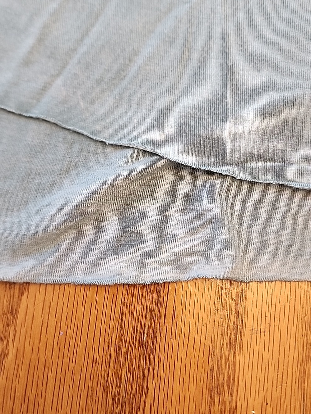 NWOT Altar'd State Washed Chambray Light Blue Short Sleeve Crewneck Tee - Picture 9 of 12